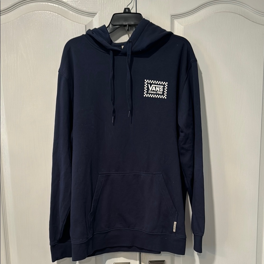 EUC Vans Blue Hoodie Sweatshirt Pullover men’s Large